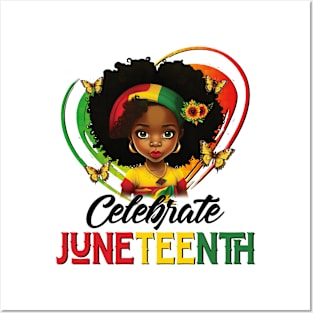 Juneteenth Celebrate girls kids Posters and Art